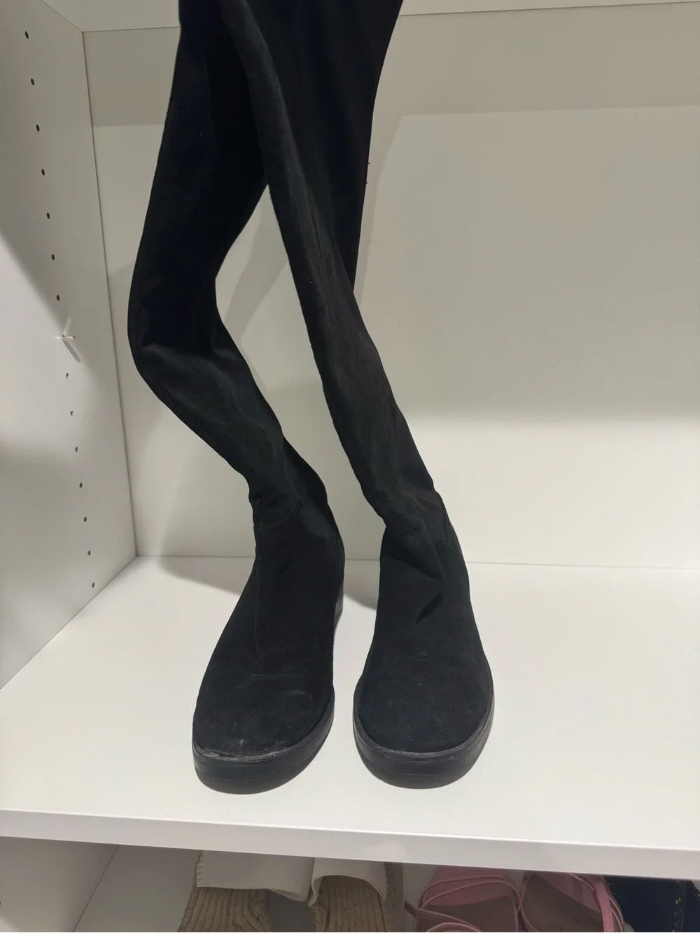 Blondo Waterproof Suede Black Knee High Boots